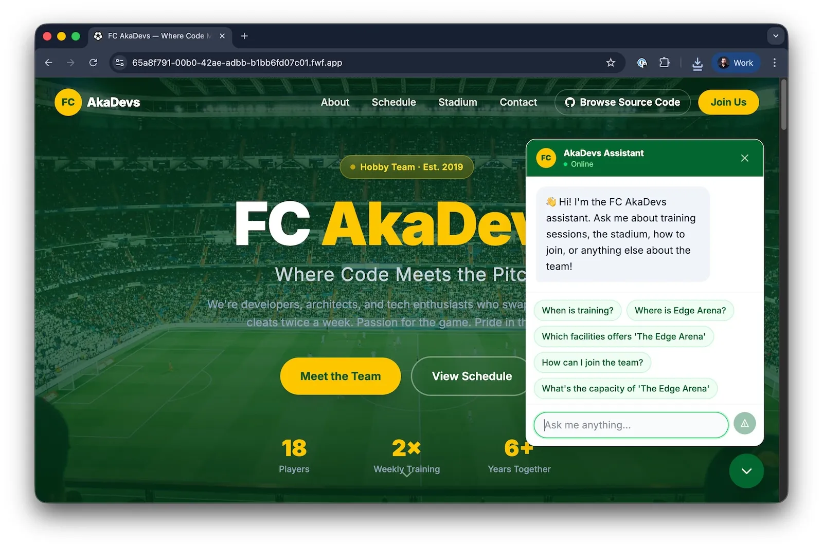 FC AkaDevs Demo